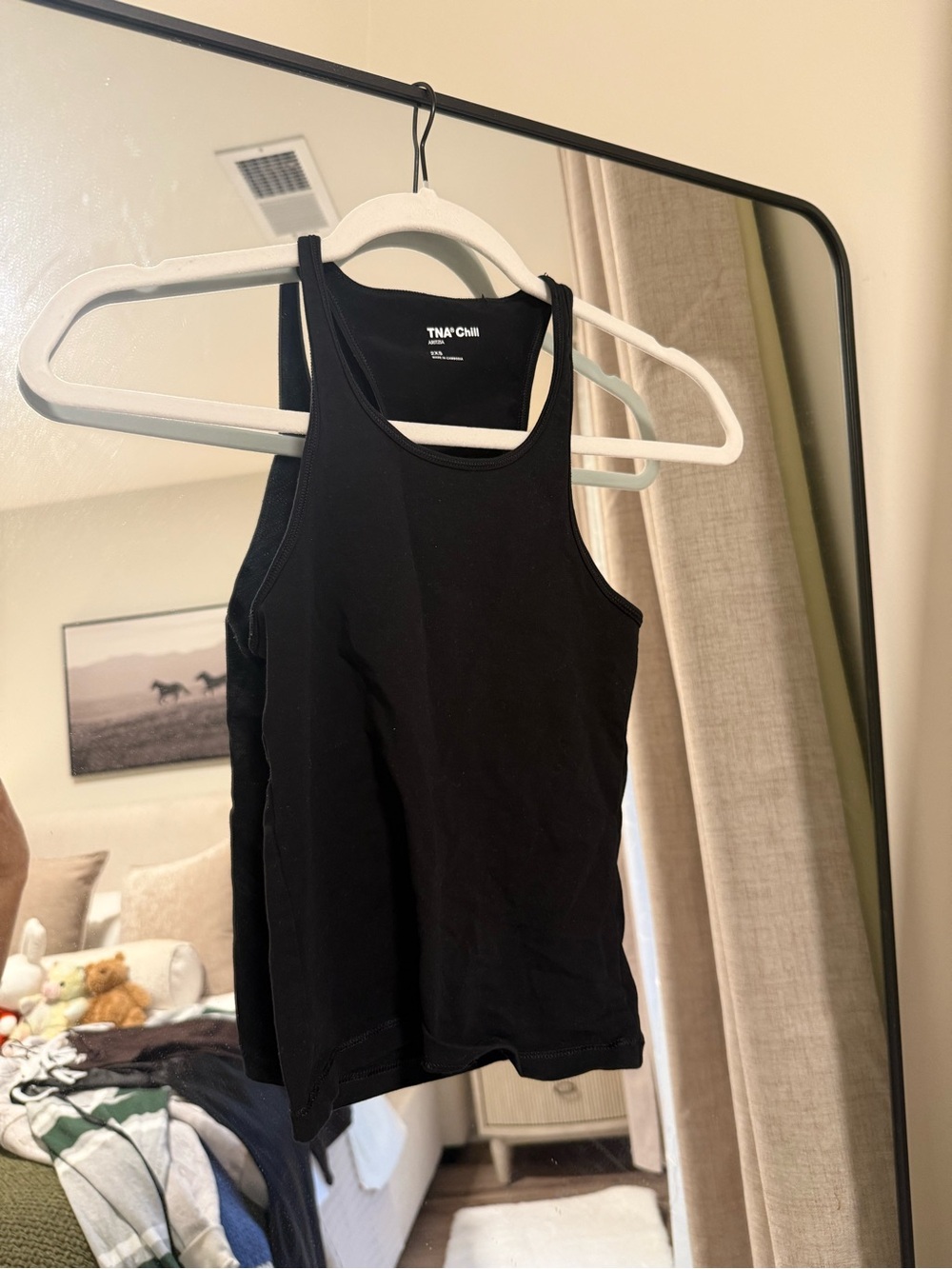 TNA Black Ribbed Racerback Tank